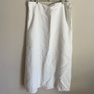 Ecologie 100% Linen White Skirt Size 14